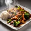 C6 - Chicken in Black Bean Sauce and Mixed Vegetables Stir Fry