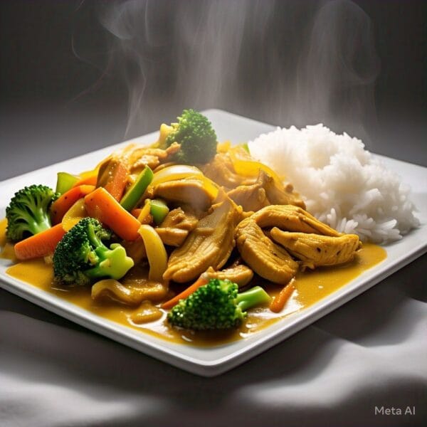 C7 - Chicken Curry with Mixed Vegetables Stir Fry
