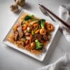 N1 - Beef, Chicken, Shrimp and Mixed Vegetables Stir Fry