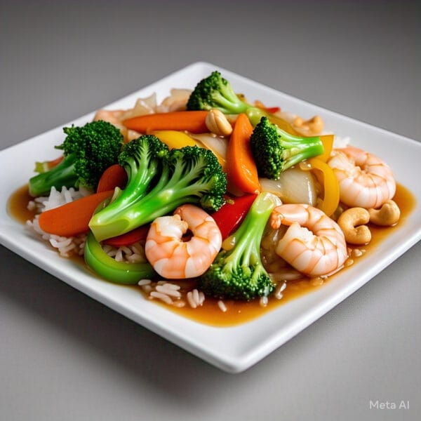 SH5 - Shrimp & Vegetables with Cashew Stir Fry