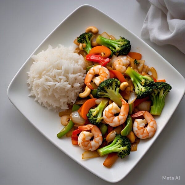 SH5 - Shrimp & Vegetables with Cashew Stir Fry