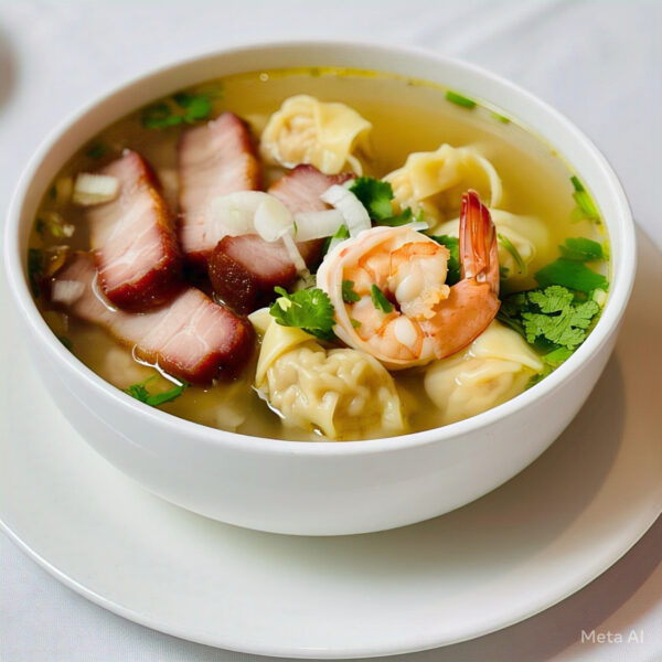 S1 - Shrimp Wonton Soup with BBQ Pork - Súp Hoành Thánh