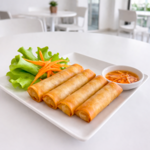 A5. Deep Fried Vegetarian Spring Rolls (3 Rolls) - CHẢ GIÒ CHAY (3 CUỐN)
