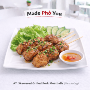 A7. Skewered Grilled Pork Meatballs - NEM NƯỚNG