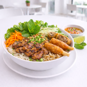 B3. Grilled Pork, Spring Roll & Sugarcane Shrimp Vermicelli (Bún Thịt Nướng Chạo Tôm)