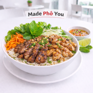 B6. Grilled Pork & Chicken Vermicelli - Bún Thịt Nướng Gà Nướng
