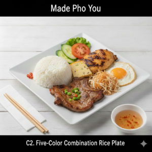 C2. Five-Color Combination Rice - Cơm Ngũ Sắc