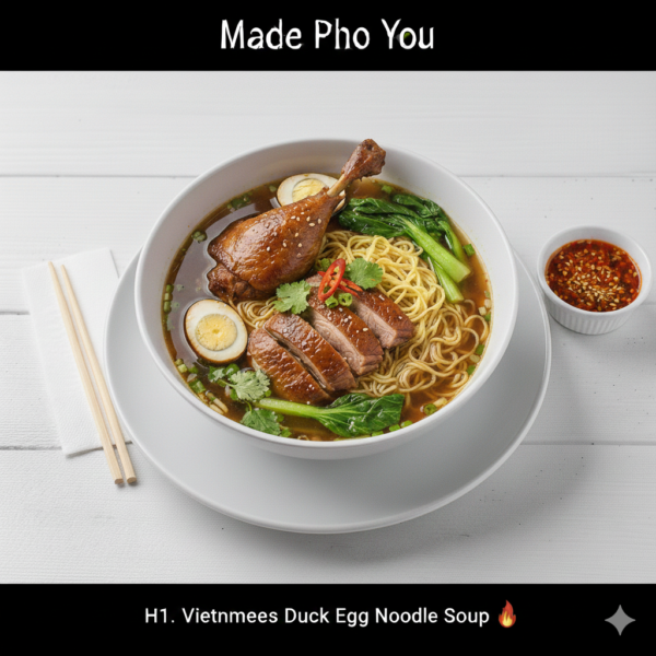 H1. Vietnamese Duck Egg Noodle Soup (Mì Vịt Tiềm)