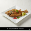 S1. Deep Fried Whole Pompano - Cá Chim Trắng Chiên