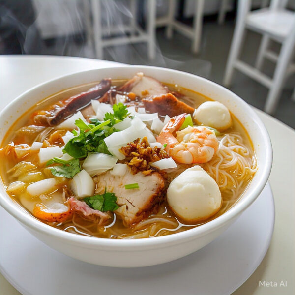 H3. BBQ Pork & Wonton Rice or Egg Noodle Soup (Hủ Tiếu Hoặc Mì Hoành Thánh)