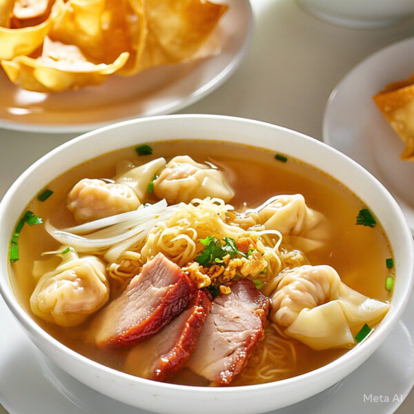H3. BBQ Pork & Wonton Rice or Egg Noodle Soup (Hủ Tiếu Hoặc Mì Hoành Thánh)