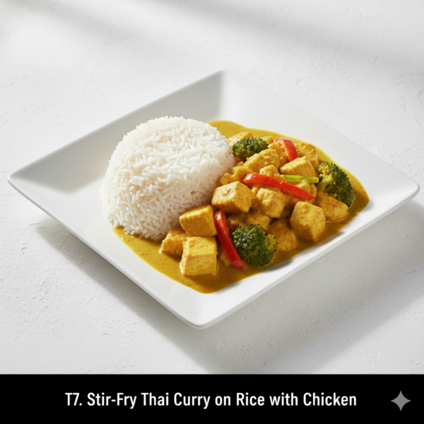 T7. Thai Curry Rice Stir-Fry - Cơm Cà Ri Thái Lan