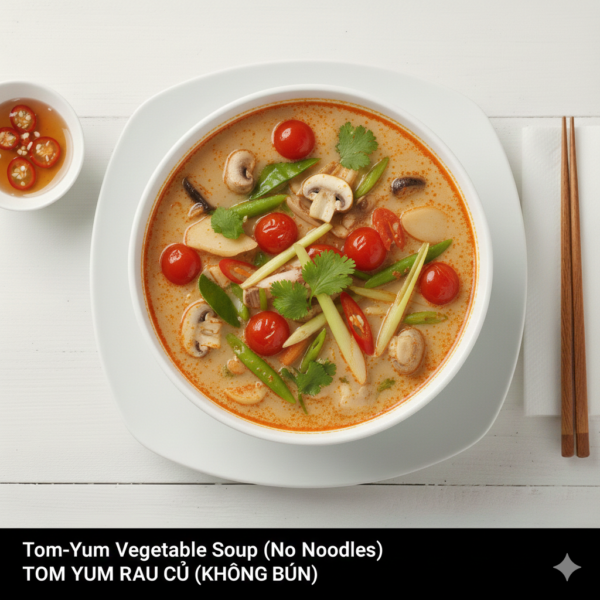 T2. Tom Yum Vegetable Soup - Súp Chay Chua Cay 🌶️