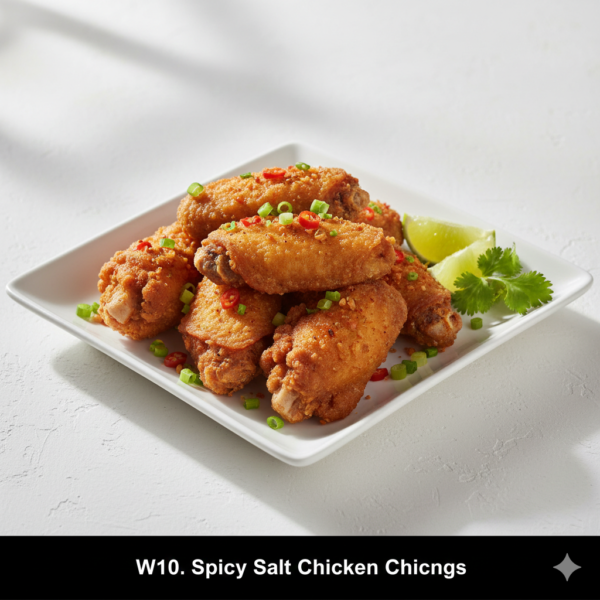 W10. Spicy Salt Chicken Wings - Cánh Gà Rang Muối Cay 🌶️