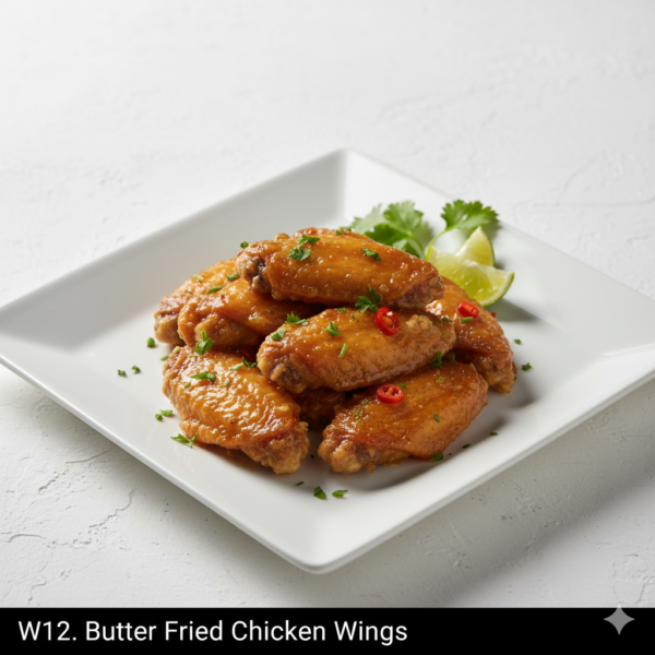 W12. Butter Fried Chicken Wings - Cánh Gà Chiên Bơ