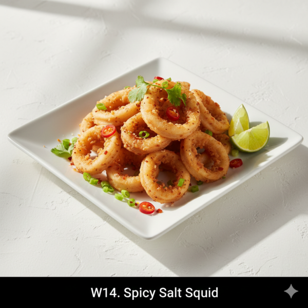 W14. Spicy Salt Squid - Mực Rang Muối Cay 🌶️