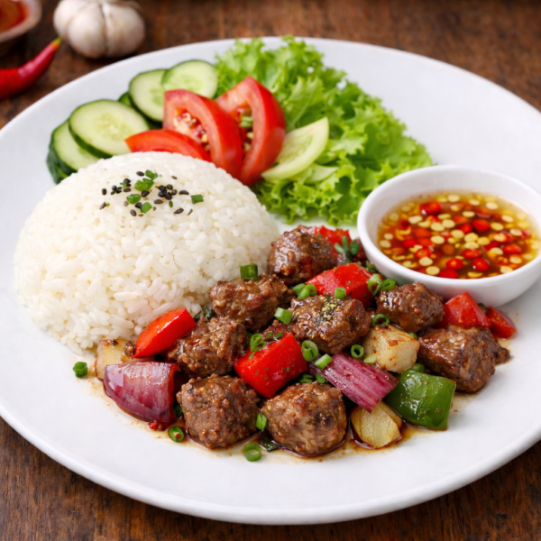 C11. Shaking Beef on Rice (Cơm Bò Lúc Lắc)